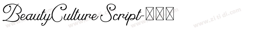 BeautyCulture Script字体转换 BeautyCulture Script字体转换